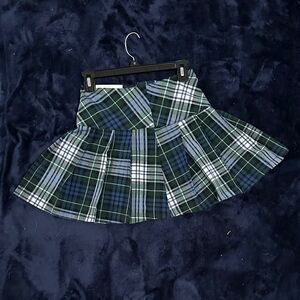 American Eagle Outfitters Tartan Skater Skirt - Blue and Green
